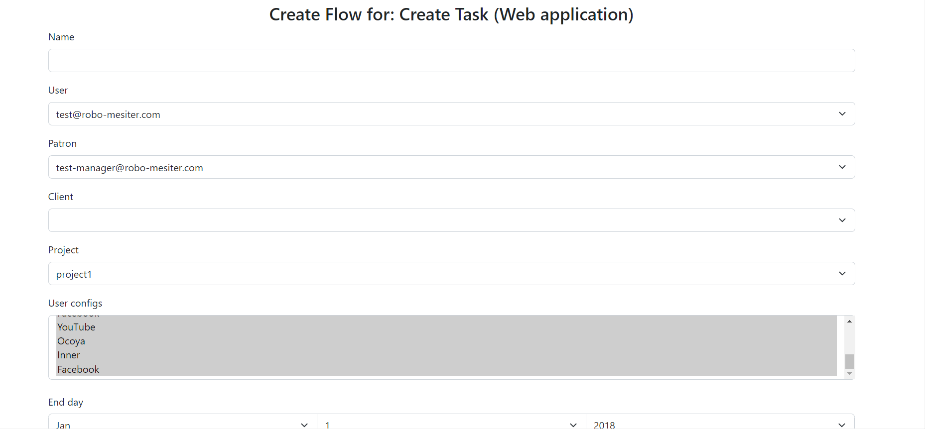 Create flow